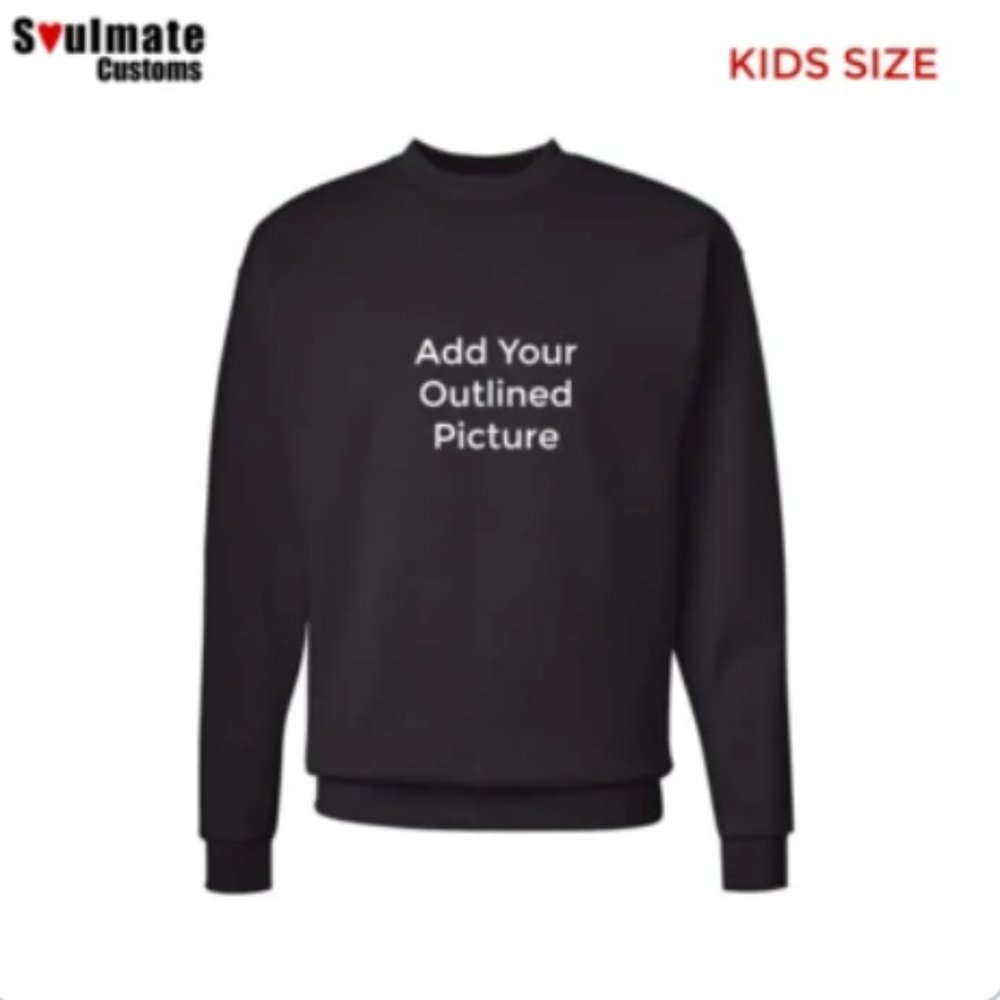 Custom Soulmate©Personalized Kids Size Embroidery Sweatshirt